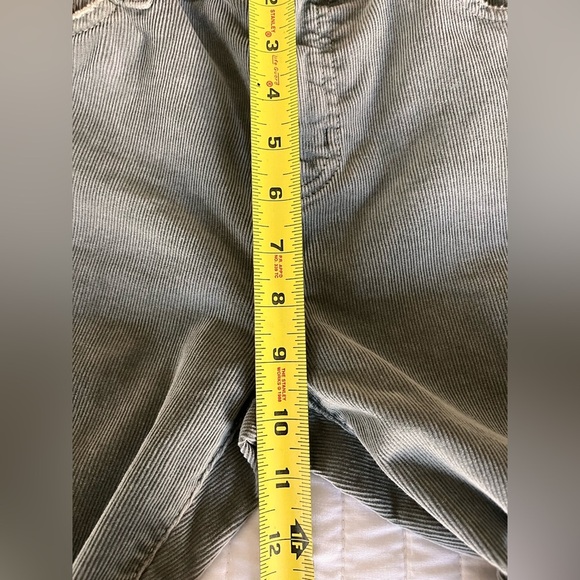 Current/Elliott Corduroy The Kick Jean Cropped in Washed Gray Frayed Hem Sz 29 - Picture 6 of 7